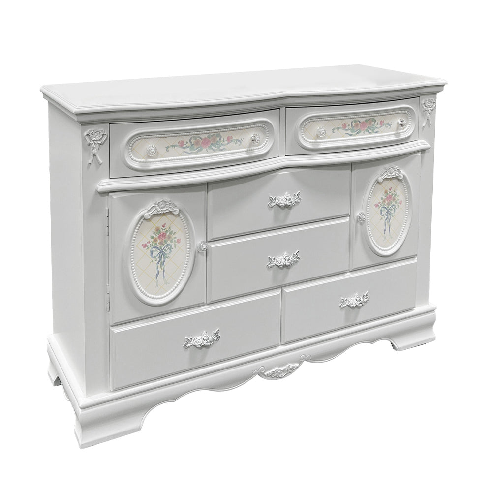 Flora White Dresser - Ornate Home