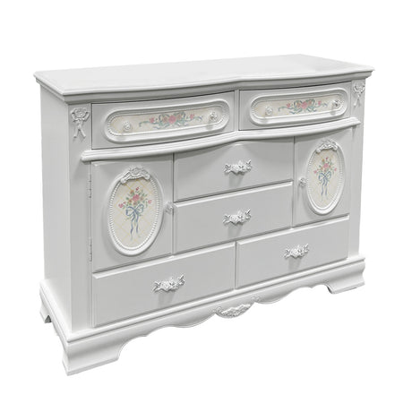 Flora White Dresser - Ornate Home