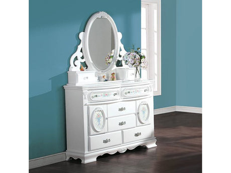 Flora White Dresser - Ornate Home