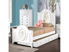 Flora White Full Bed - Ornate Home