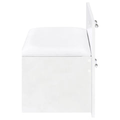 Flora White High Gloss 2-drawer Vanity Set with LED Mirror - Ornate Home