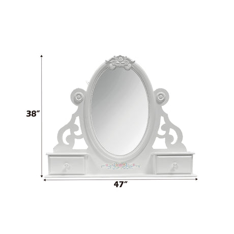 Flora White Jewelry Mirror - Ornate Home