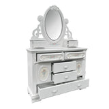 Flora White Jewelry Mirror - Ornate Home
