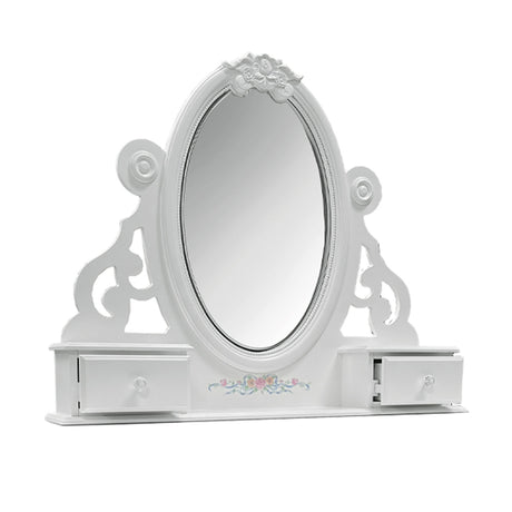 Flora White Jewelry Mirror - Ornate Home