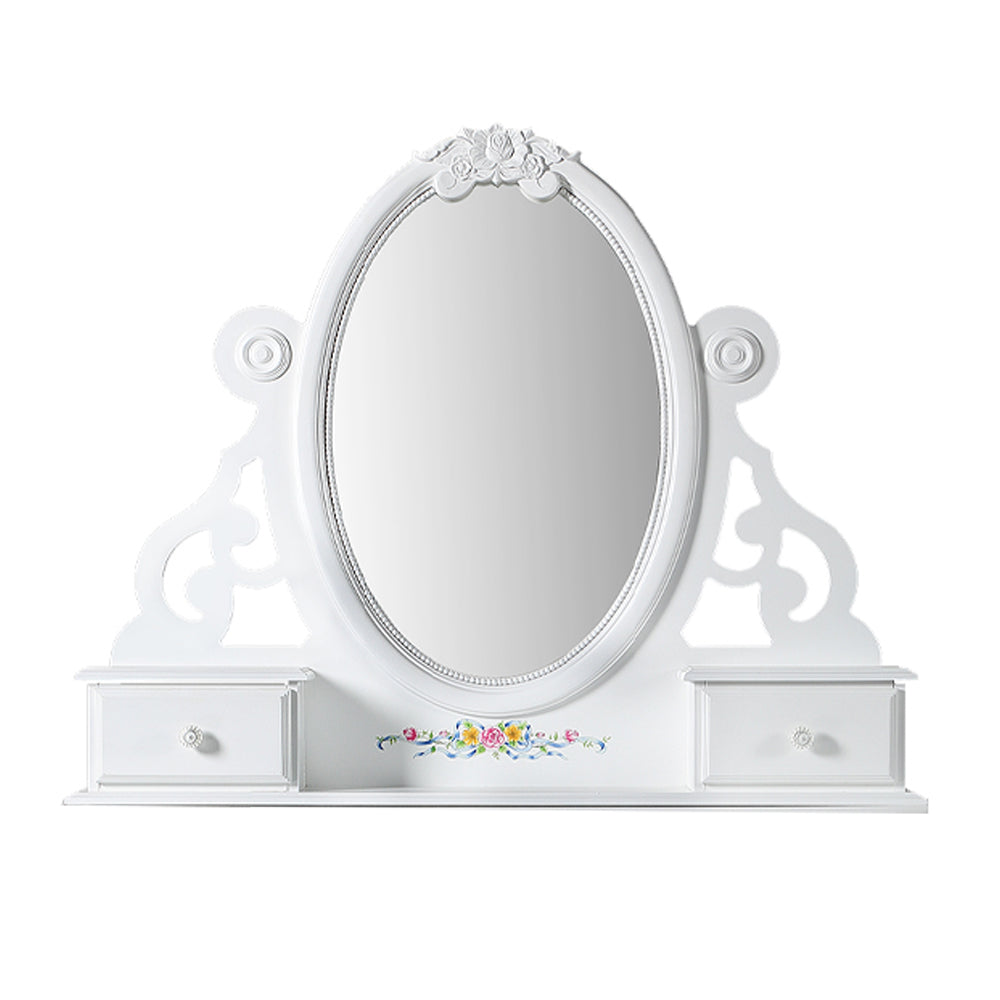 Flora White Jewelry Mirror - Ornate Home