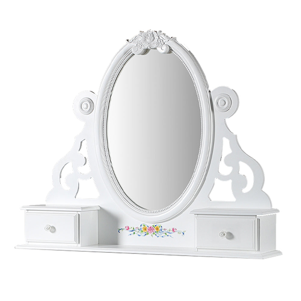 Flora White Jewelry Mirror - Ornate Home