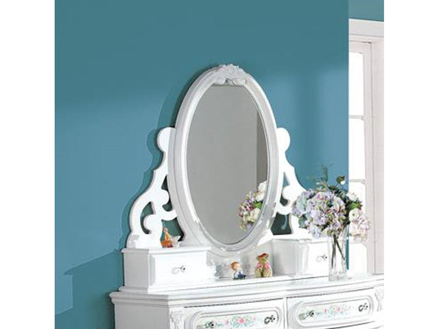 Flora White Jewelry Mirror - Ornate Home