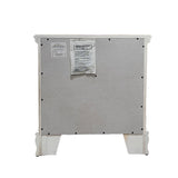 Flora White Nightstand - Ornate Home