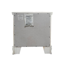 Flora White Nightstand - Ornate Home
