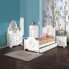 Flora White Trundle - Ornate Home