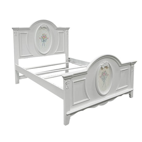 Flora White Twin Bed - Ornate Home