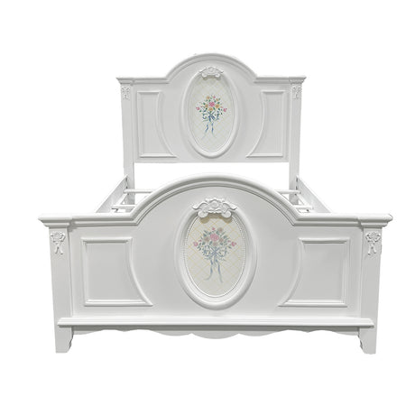 Flora White Twin Bed - Ornate Home