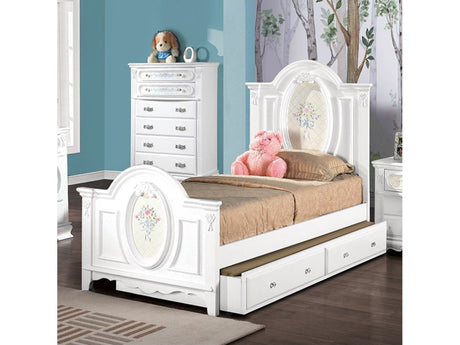 Flora White Twin Bed - Ornate Home