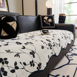 Floral Chenille Couch Cover, Non-Slip Sofa Slipcover Protector for Furniture - Ornate Home
