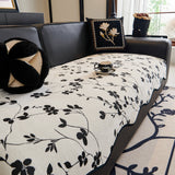 Floral Chenille Couch Cover, Non-Slip Sofa Slipcover Protector for Furniture - Ornate Home