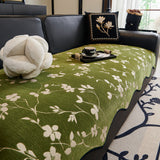 Floral Chenille Couch Cover, Non-Slip Sofa Slipcover Protector for Furniture - Ornate Home