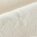 Floral Cotton Quilted Sofa Cover, Non-Slip Couch Protector with Scalloped Edges - Ornate Home