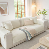 Floral Cotton Quilted Sofa Cover, Non-Slip Couch Protector with Scalloped Edges - Ornate Home