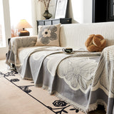 Floral Sofa Slipcovers Reversible Sofa Throw Covers with Tassels Pretty Furniture Covers for Sofas - Ornate Home