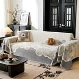 Floral Sofa Slipcovers Reversible Sofa Throw Covers with Tassels Pretty Furniture Covers for Sofas - Ornate Home