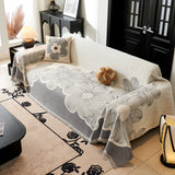Floral Sofa Slipcovers Reversible Sofa Throw Covers with Tassels Pretty Furniture Covers for Sofas - Ornate Home