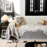 Floral Sofa Slipcovers Reversible Sofa Throw Covers with Tassels Pretty Furniture Covers for Sofas - Ornate Home