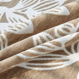 Floral Symphony Couch Throw Cover with Tassel, Chenille Sofa Cover with Leafy Melodies for Sectional - Ornate Home