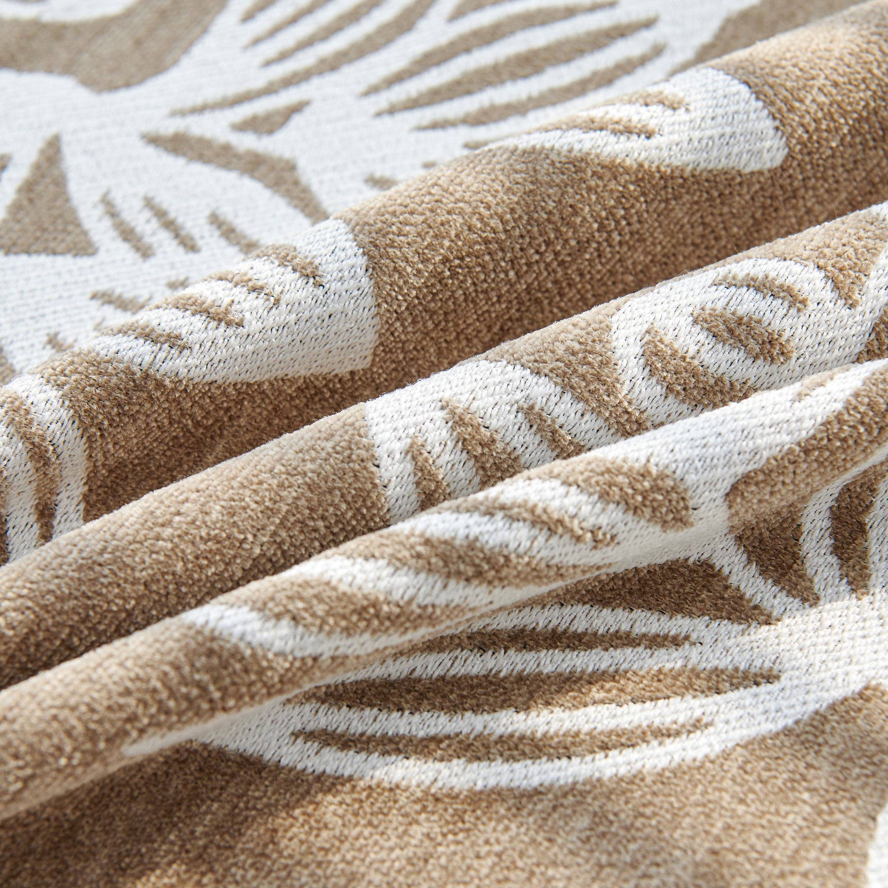 Floral Symphony Couch Throw Cover with Tassel, Chenille Sofa Cover with Leafy Melodies for Sectional - Ornate Home