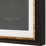 Florals On Black Gold Framed Prints (Set of 4) - Ornate Home