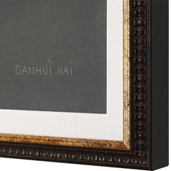 Florals On Black Gold Framed Prints (Set of 4) - Ornate Home