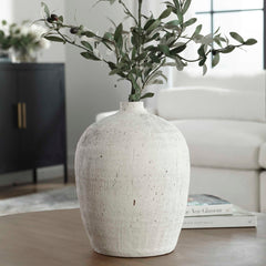 Floreana White Medium Vase - Ornate Home