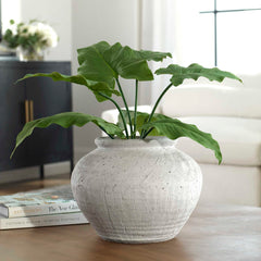 Floreana White Round Vase - Ornate Home