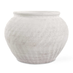 Floreana White Round Vase - Ornate Home