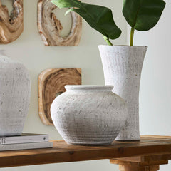 Floreana White Tall Vase - Ornate Home