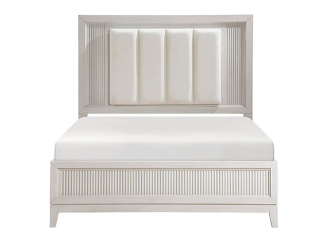 Florence Antique White Eastern King Bed - Ornate Home