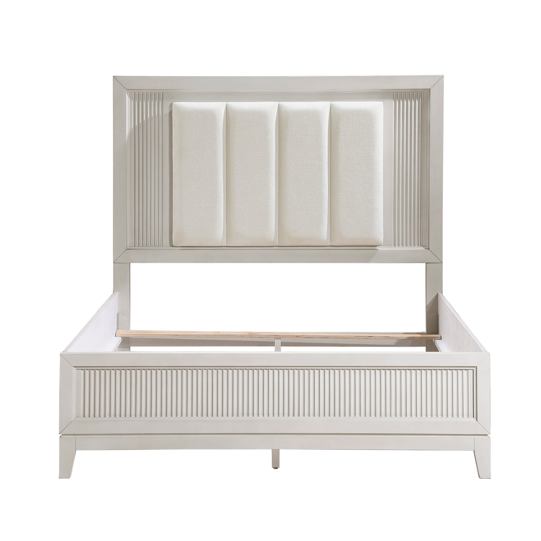 Florence Antique White Eastern King Bed - Ornate Home