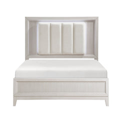 Florence Antique White Eastern King Bed - Ornate Home