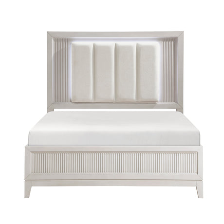 Florence Antique White Eastern King Bed - Ornate Home
