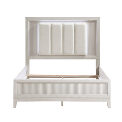 Florence Antique White Eastern King Bed - Ornate Home