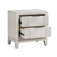 Florence Antique White/Ivory 4-Piece Queen Bedroom Set - Ornate Home