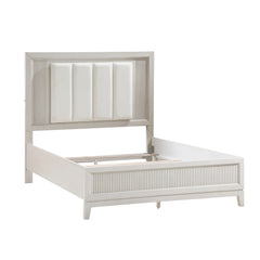 Florence Antique White/Ivory 4-Piece Queen Bedroom Set - Ornate Home