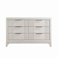 Florence Antique White/Ivory 5-Piece Queen Bedroom Set - Ornate Home