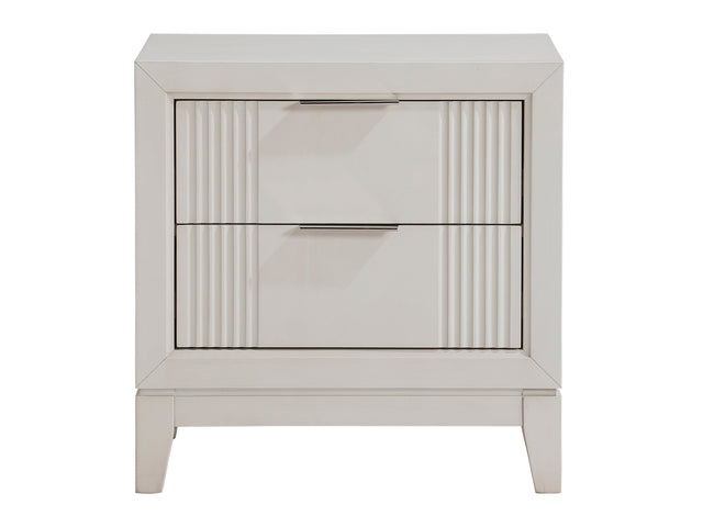 Florence Antique White Nightstand - Ornate Home