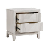 Florence Antique White Nightstand - Ornate Home