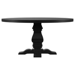 Florence Distressed Black Round Dining Room Table - Ornate Home