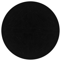 Florence Distressed Black Round Dining Room Table - Ornate Home