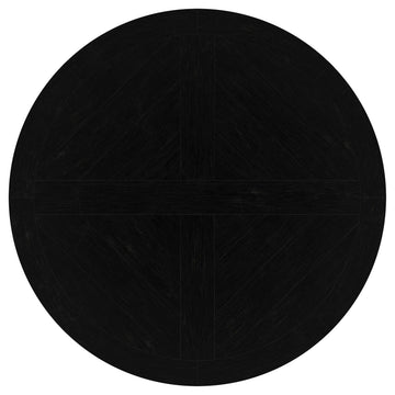 Florence Distressed Black Round Dining Room Table - Ornate Home