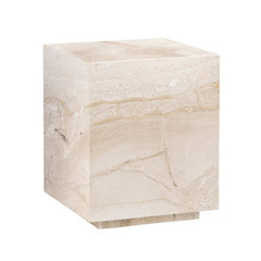 Florence Dyna Beige/Brown Dyna Marble End Table - Ornate Home