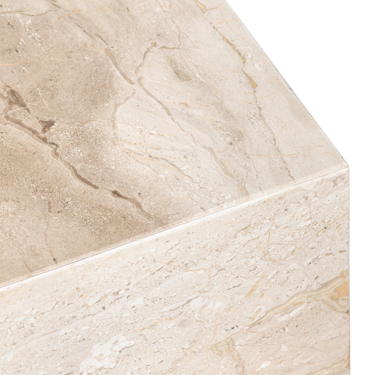Florence Dyna Beige/Brown Dyna Marble End Table - Ornate Home