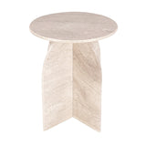 Florence Dyna Beige Dyna Marble Side Table - Ornate Home